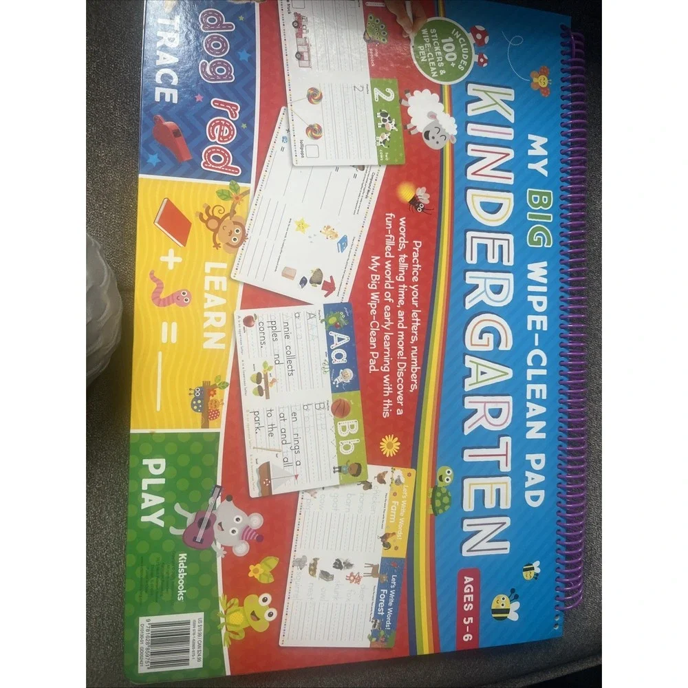 My Big Wipe Clean Kindergarten by Rainstorm Publishing (2020, Hardcover)